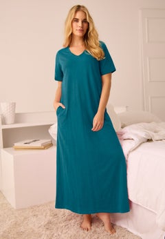 V-Neck Short Sleeve Maxi T-Shirt Lounger