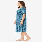V-Neck Short Sleeve Short T-Shirt Lounger image number 2
