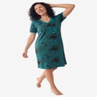 V-Neck Short Sleeve Short T-Shirt Lounger image number 0
