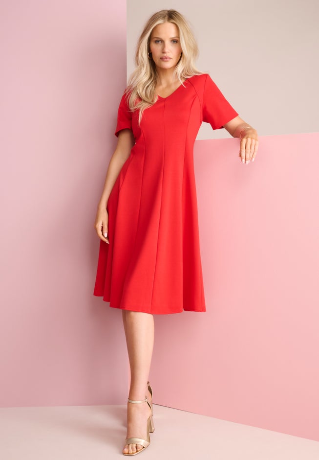 Ponte Flared Dress image number 3