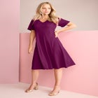 Ponte Flared Dress image number null