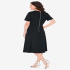 Ponte Flared Dress image number null