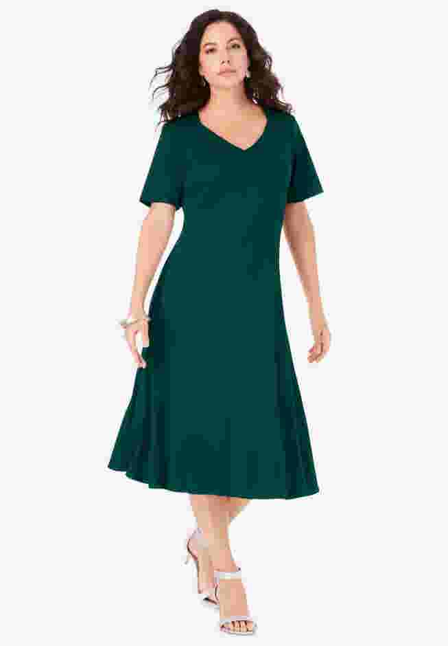 Ponte Flared Dress image number 1