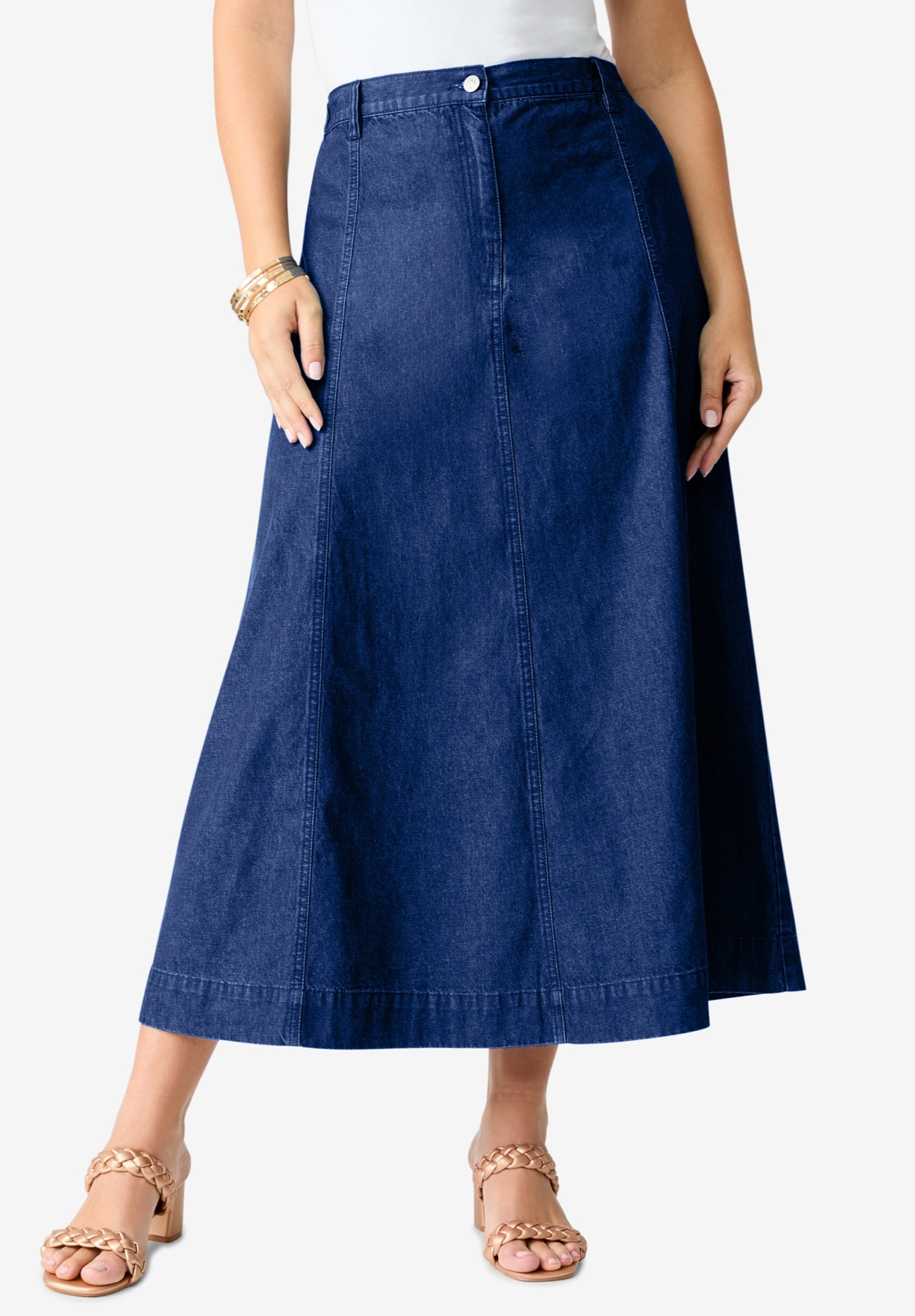 Plus Size 24/7 Stretch A Line Maxi Skirt image number 0