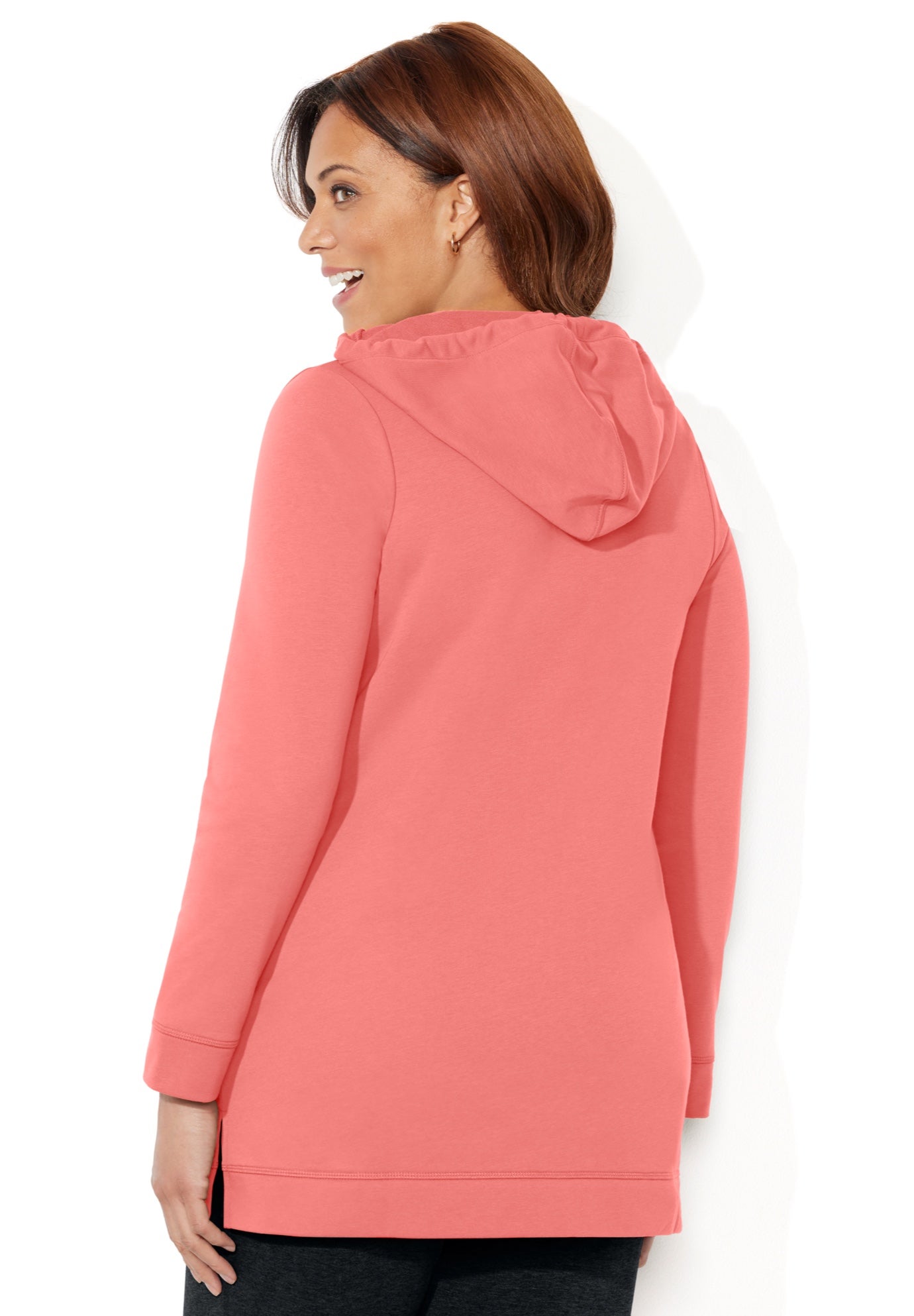 Cloud Knit French Terry Classic Hoodie Tunic image number 1