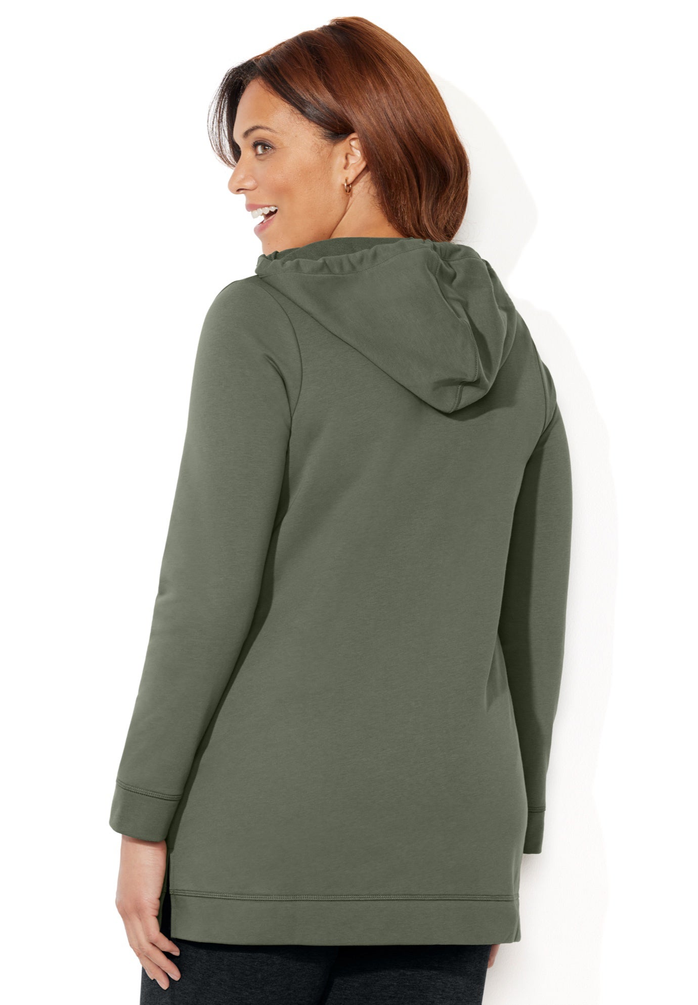 Cloud Knit French Terry Classic Hoodie Tunic image number 1