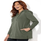 Cloud Knit French Terry Classic Hoodie Tunic image number null