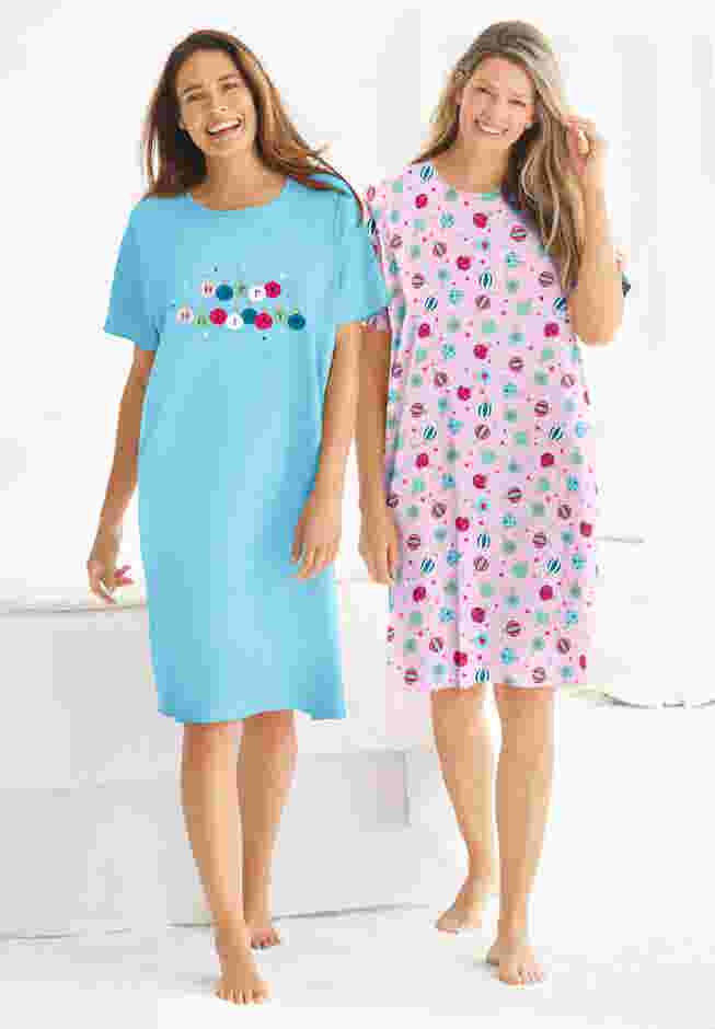 2-Pack Short-Sleeve Sleepshirt image number 6