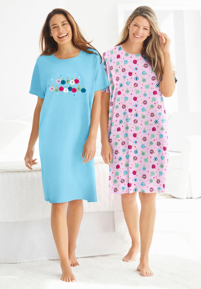 2-Pack Short-Sleeve Sleepshirt image number 6