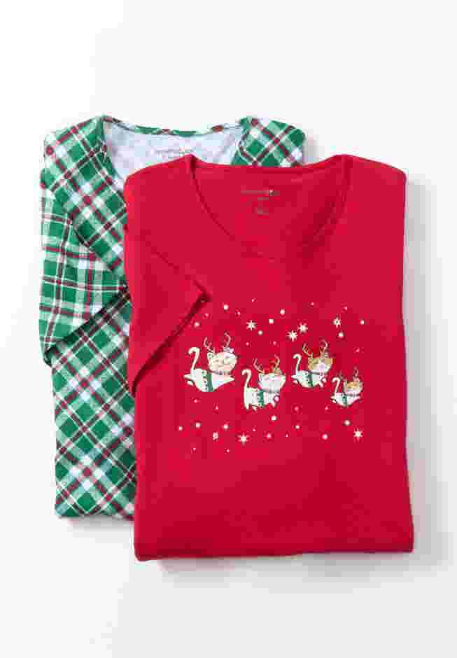 2-Pack Short-Sleeve Sleepshirt image number 3