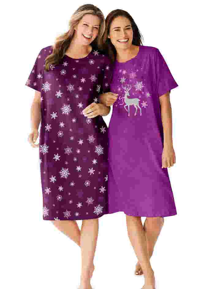 2-Pack Short-Sleeve Sleepshirt image number 0