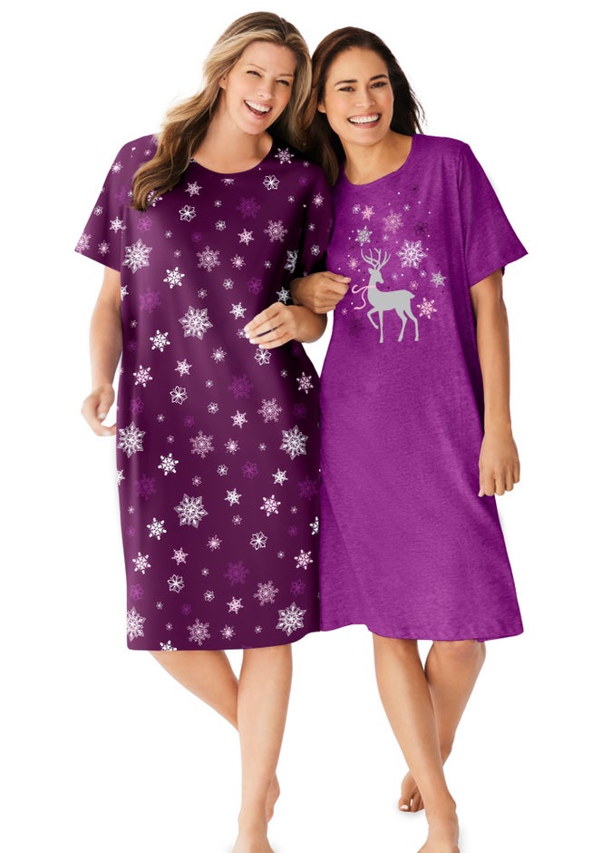 2-Pack Short-Sleeve Sleepshirt image number 0