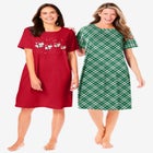 2-Pack Short-Sleeve Sleepshirt image number null