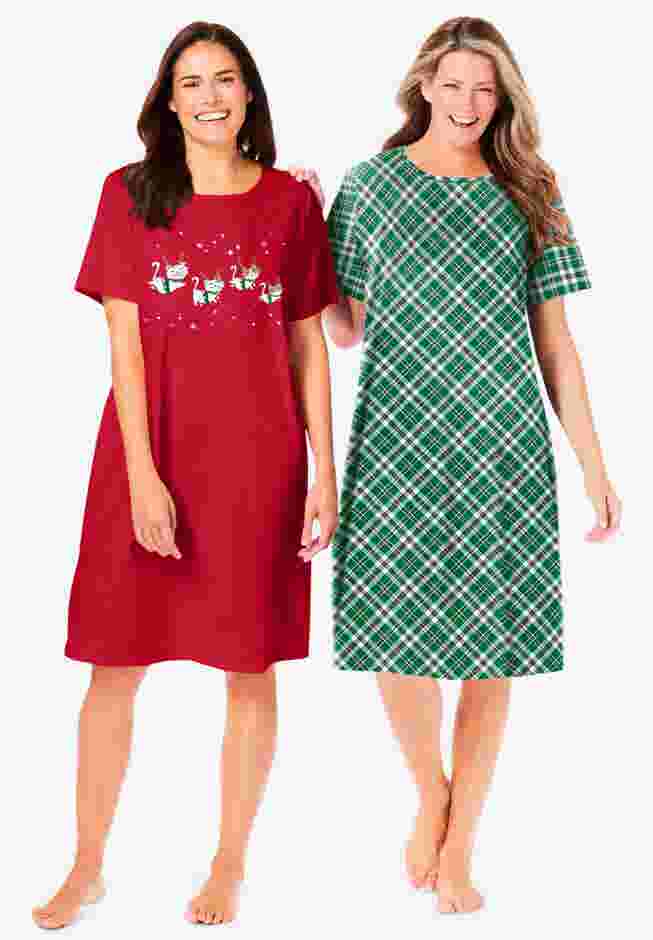 2-Pack Short-Sleeve Sleepshirt image number 0