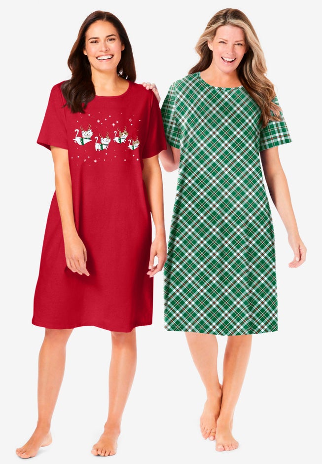 2-Pack Short-Sleeve Sleepshirt image number 0