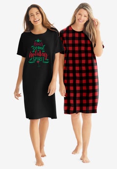2-Pack Short-Sleeve Sleepshirt