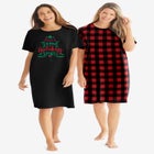 2-Pack Short-Sleeve Sleepshirt image number null