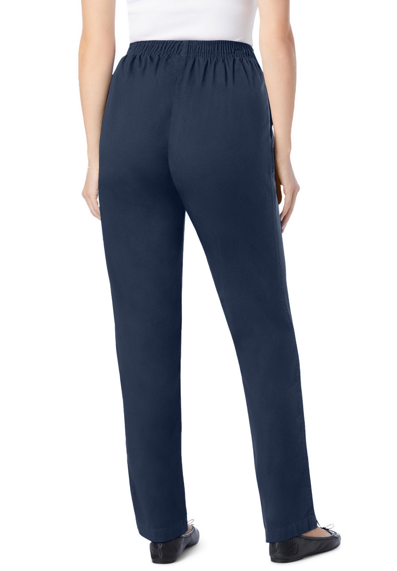 7-Day Straight-Leg Elastic-Waist Cotton Denim Pant image number 1