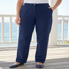 7-Day Straight-Leg Elastic-Waist Cotton Denim Pant image number null