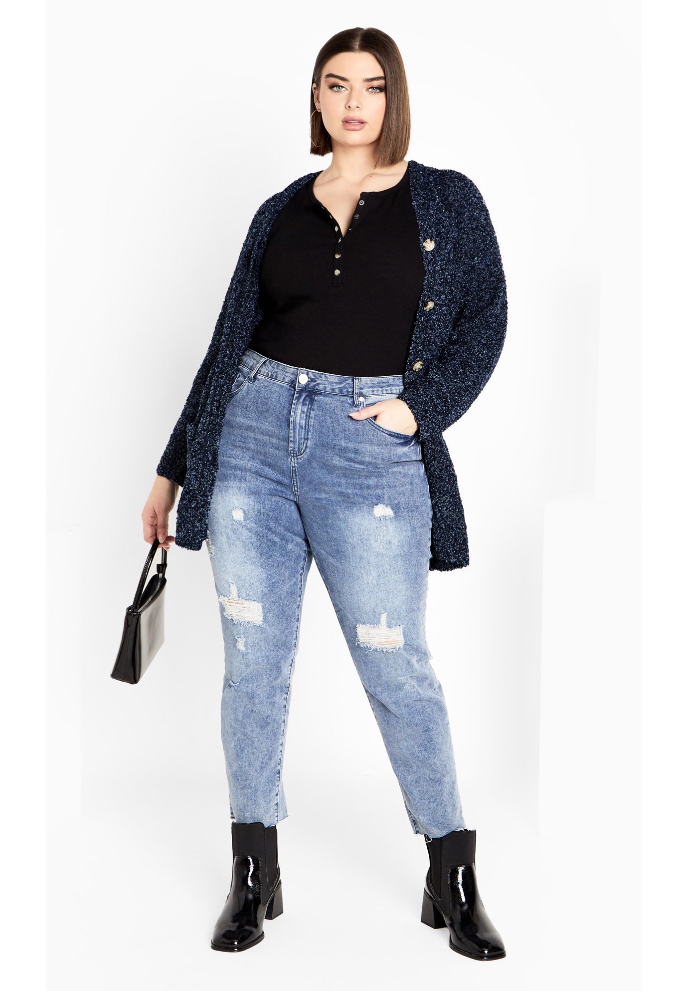 Amber Boucle Cardigan image number 3