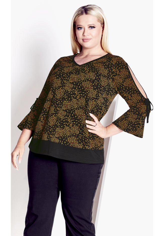 Lara Layered Print Top image number 4