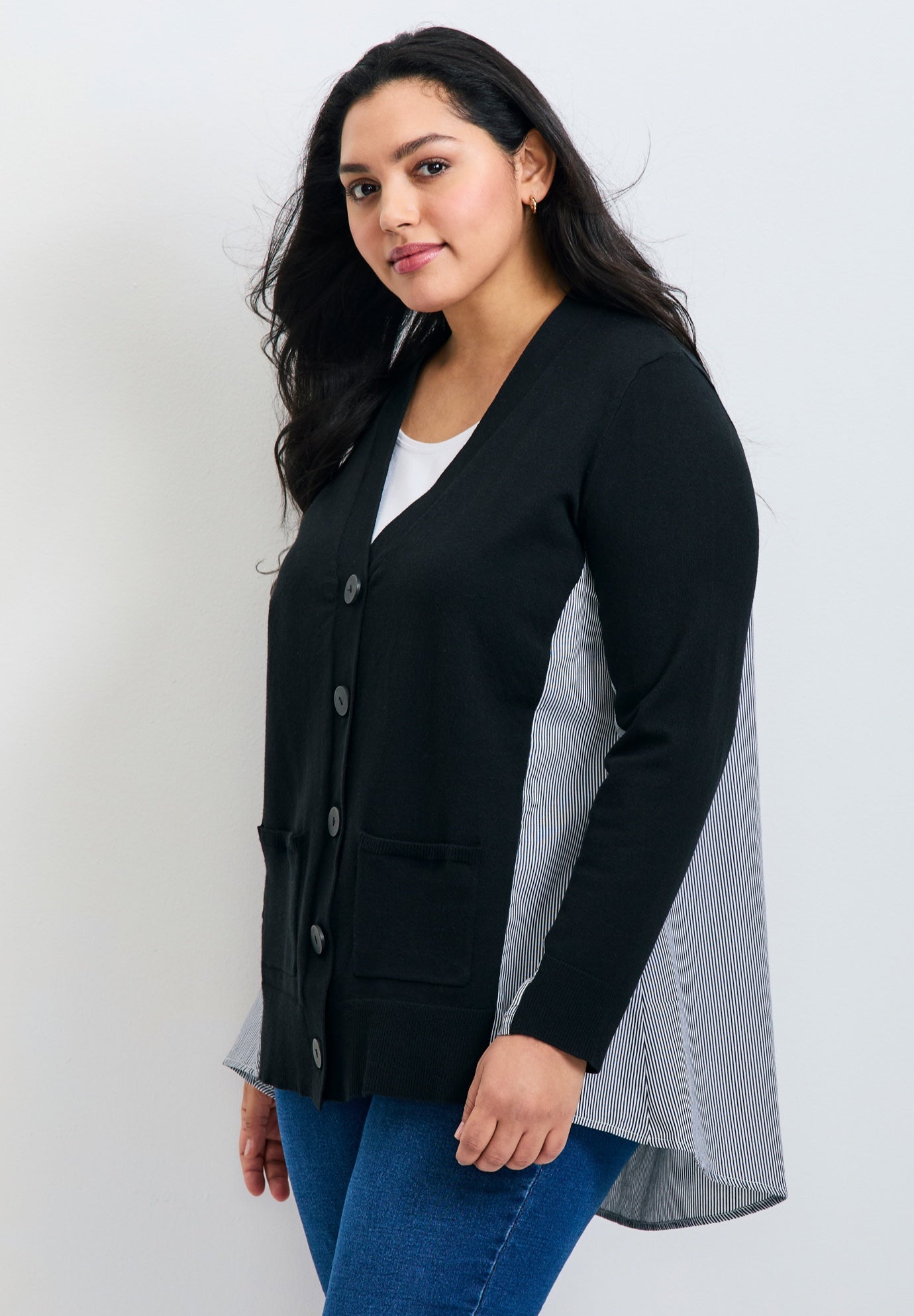 Ray Mix Media Button Thru Cardi image number 2