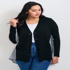 Ray Mix Media Button Thru Cardi image number null