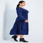 Indi Puff Sleeve Shirred Dress image number null