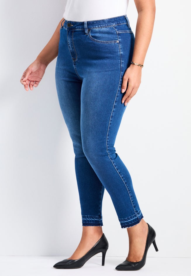 Butter Skinny Frayed Hem Jean image number null