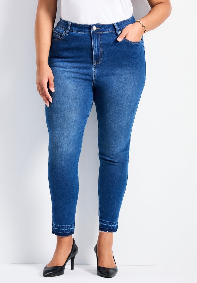 Butter Skinny Frayed Hem Jean image number null