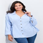 Ray Stripe Polpin Shirt With Tie Detail image number null