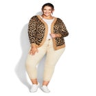 Longline Print Cardigan image number null