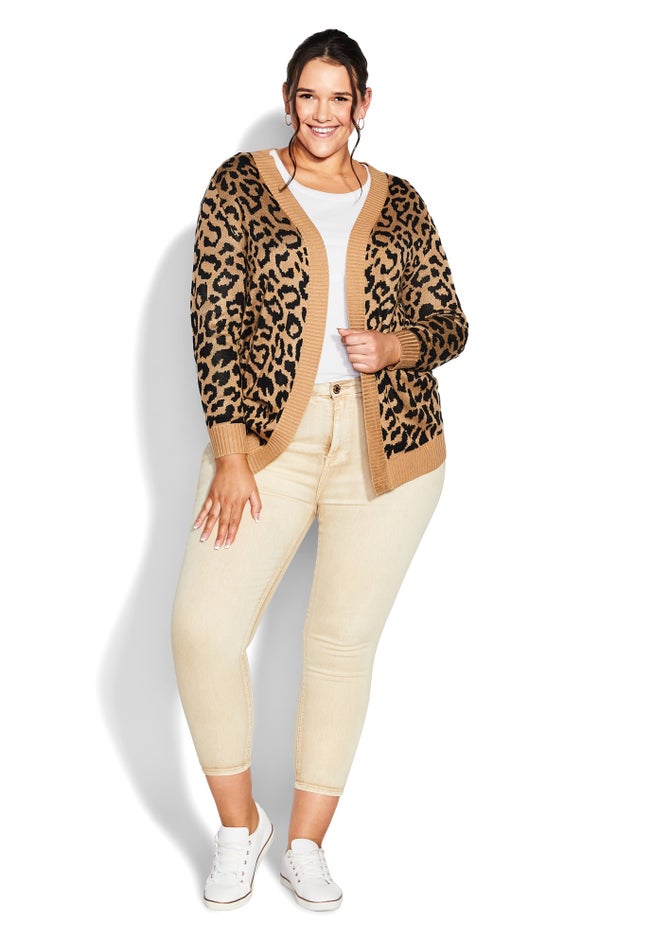 Longline Print Cardigan image number 1