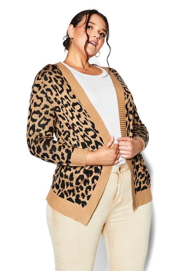 Longline Print Cardigan image number 4