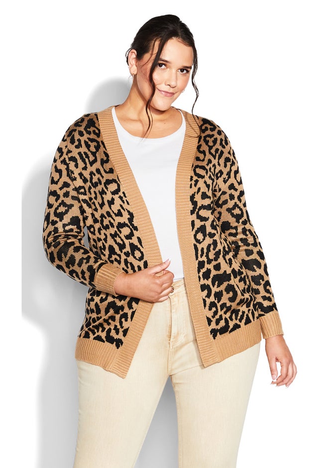 Longline Print Cardigan image number 6