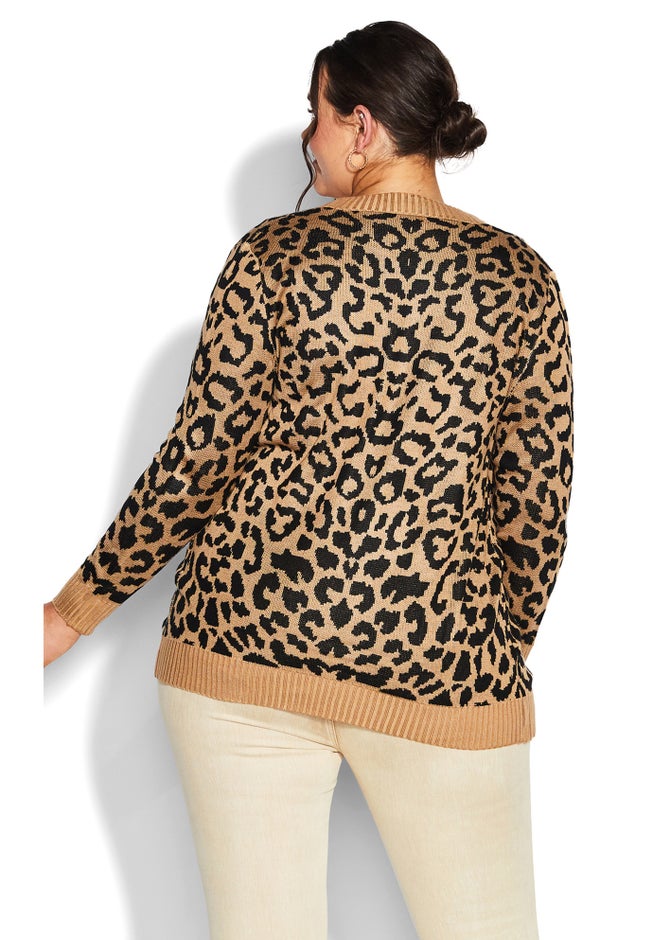 Longline Print Cardigan image number 10