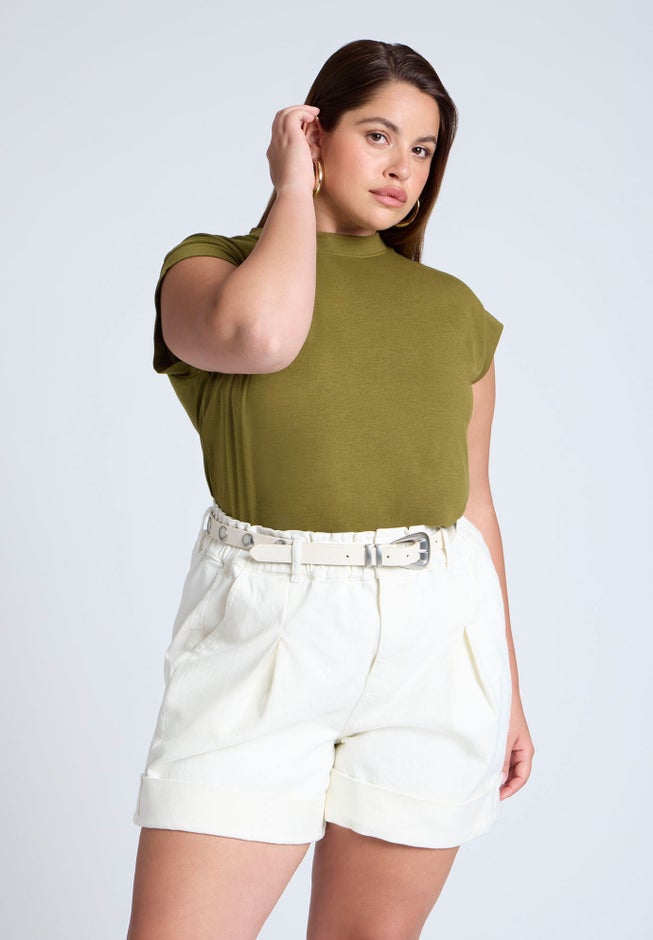 Triangle Studded Buckle Belt image number 0
