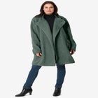 Rib Knit Collar Berber Jacket image number null