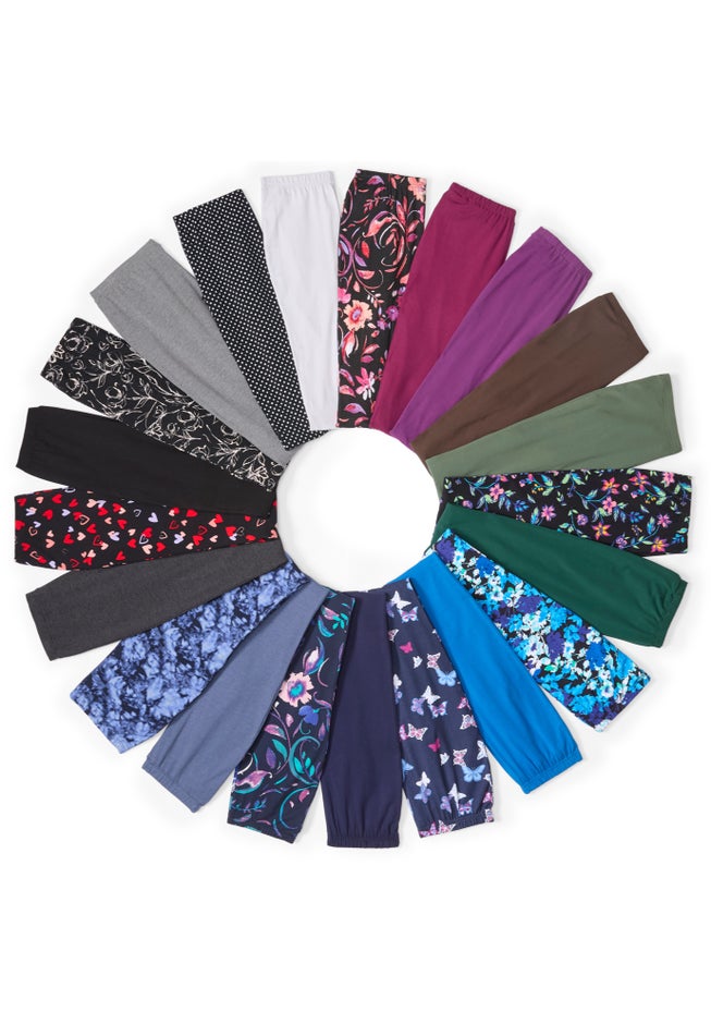 Stretch-Cotton Knit Pull-On Printed Leggings image number 2