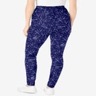 Stretch-Cotton Knit Pull-On Printed Leggings image number null