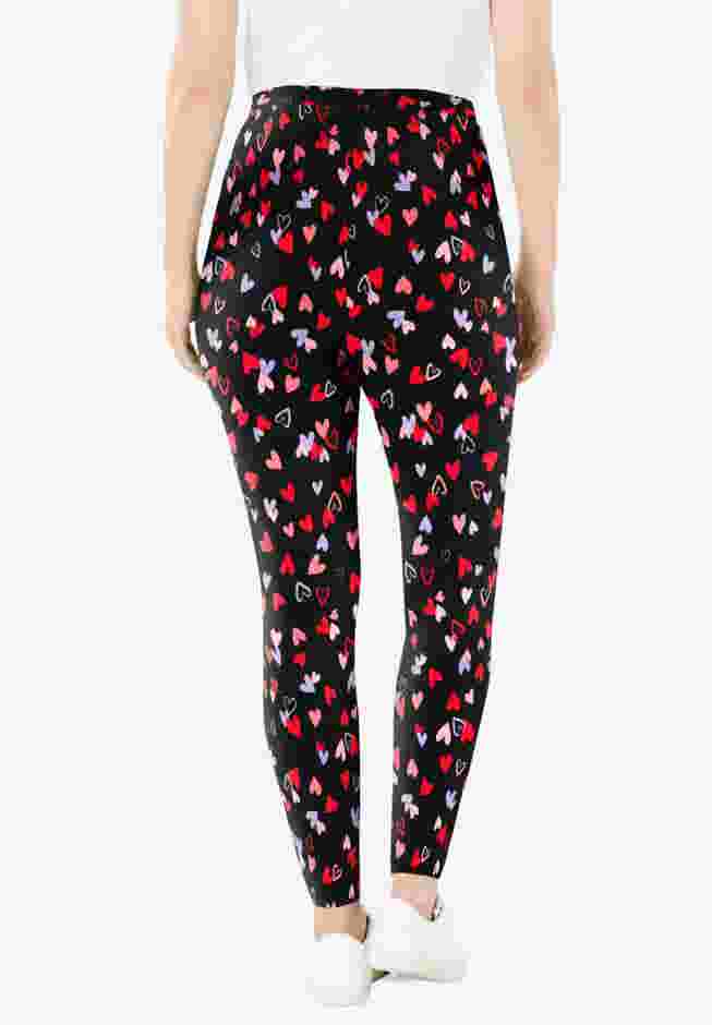 Stretch-Cotton Knit Pull-On Printed Leggings image number 1