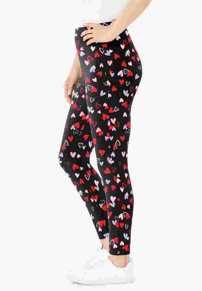 Stretch-Cotton Knit Pull-On Printed Leggings image number 2