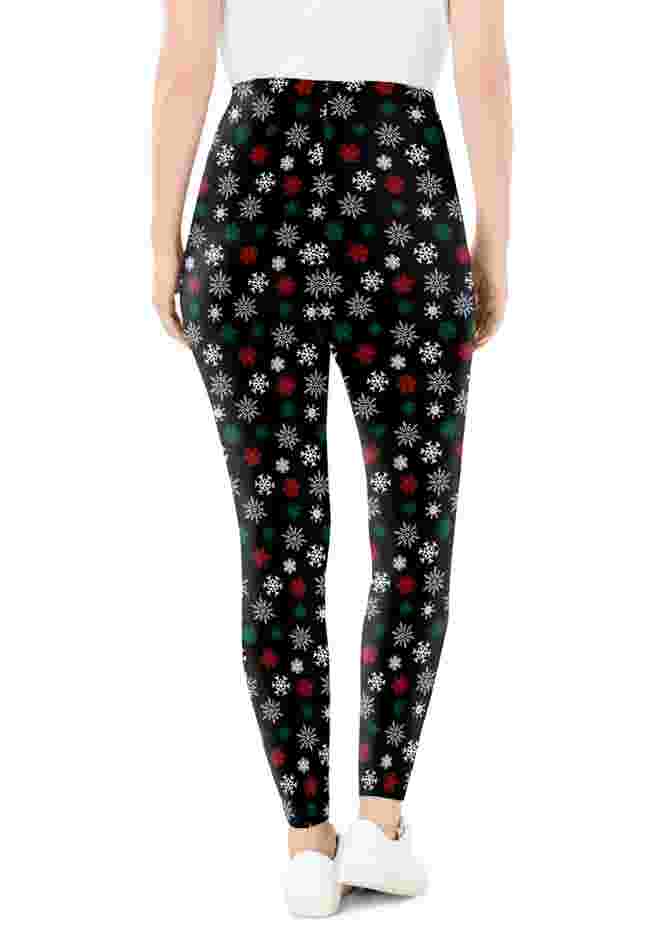 Stretch-Cotton Knit Pull-On Printed Leggings image number 1