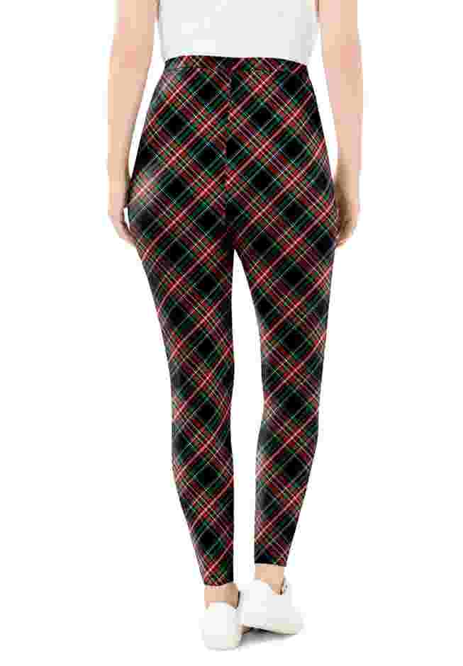 Stretch-Cotton Knit Pull-On Printed Leggings image number 1