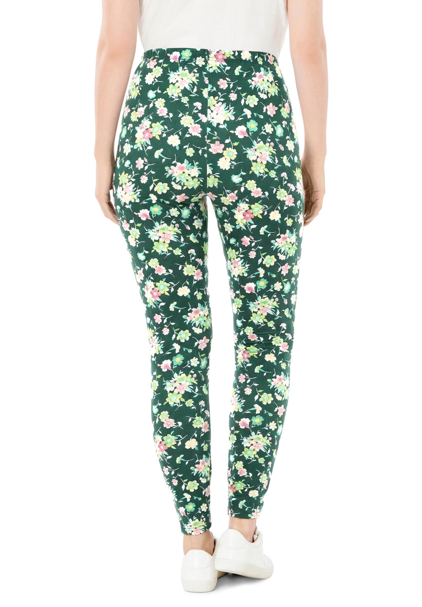 Stretch-Cotton Knit Pull-On Printed Leggings image number 1