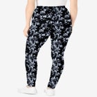 Stretch-Cotton Knit Pull-On Printed Leggings image number null
