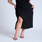 Twist Skirt With Slit image number null