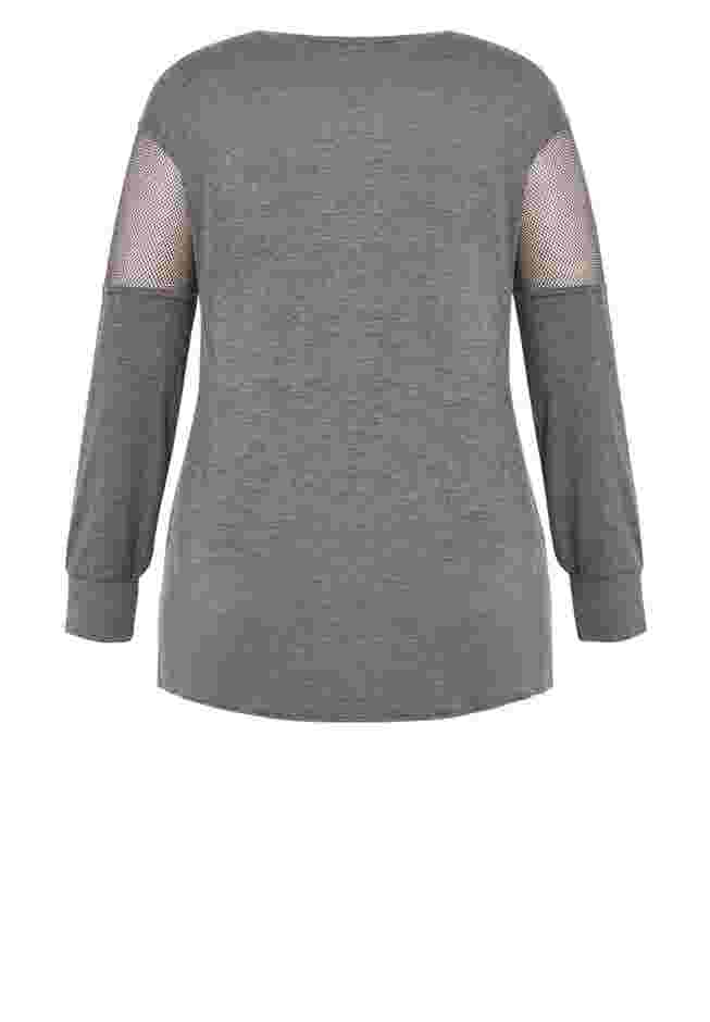Mesh Sleeve Top image number 5