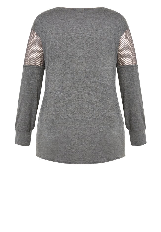 Mesh Sleeve Top image number 5