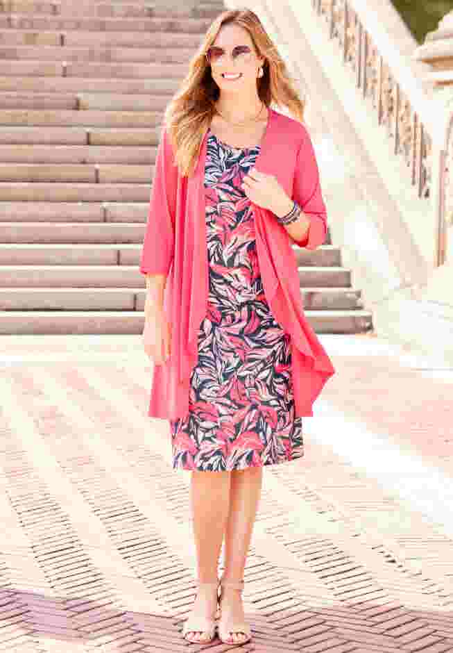 Soft Knit Jacket Dress image number 5